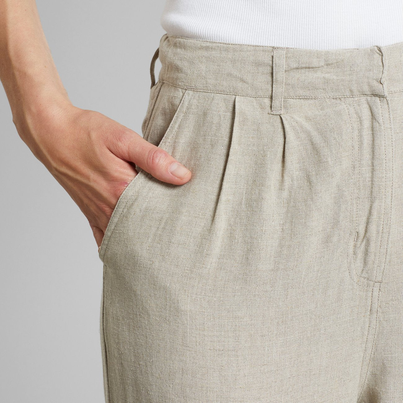 Women - Pants - Vickleby Linen Ecru