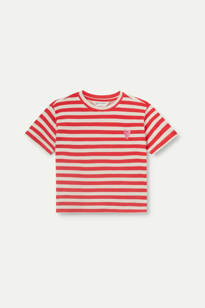 Camiseta unisex rayas rojas - 42411