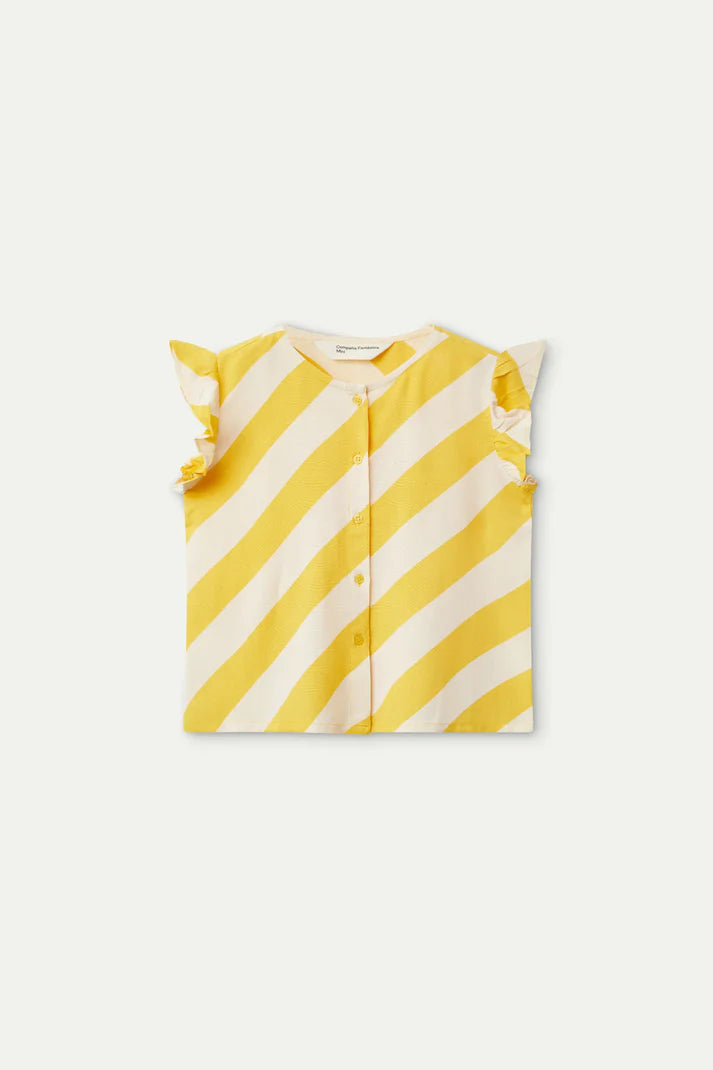 Top de niña estampado de rayas amarillas - 40404
