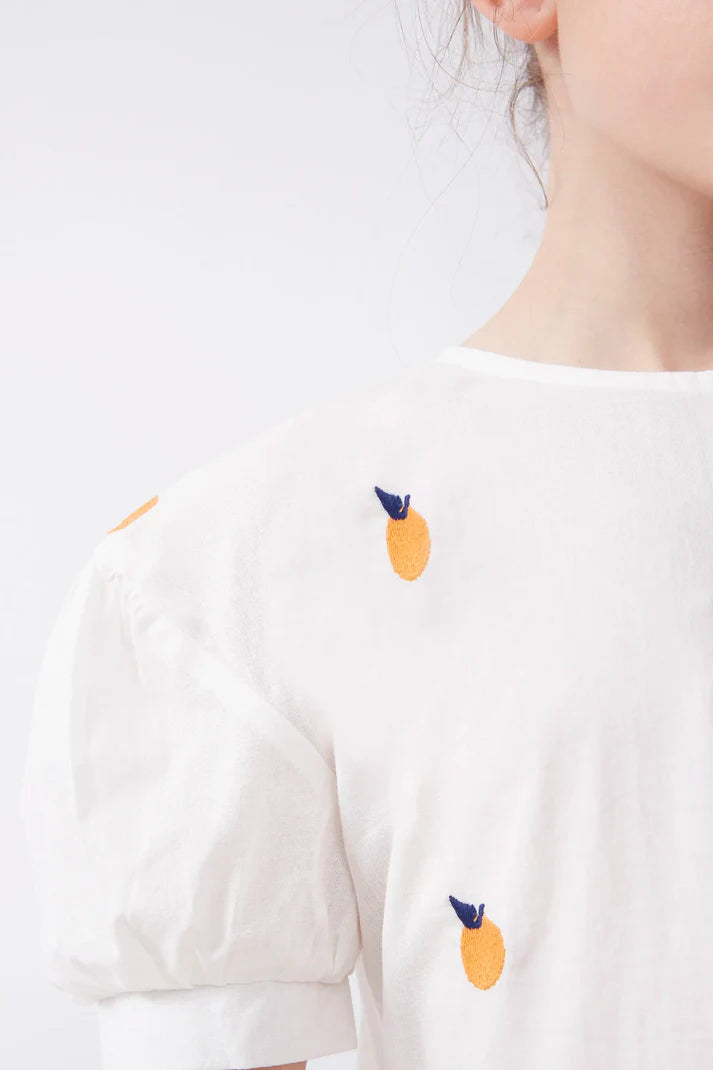 Camisa de niña con pomelos bordados - 43417