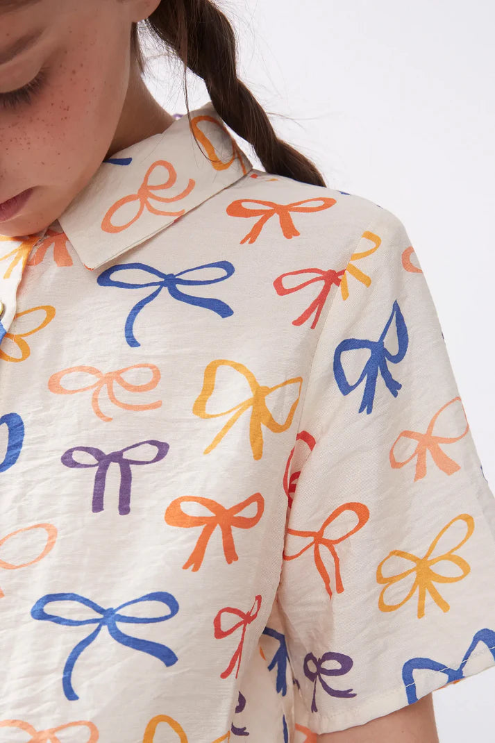 Camisa de niña estampado lazos - 11401