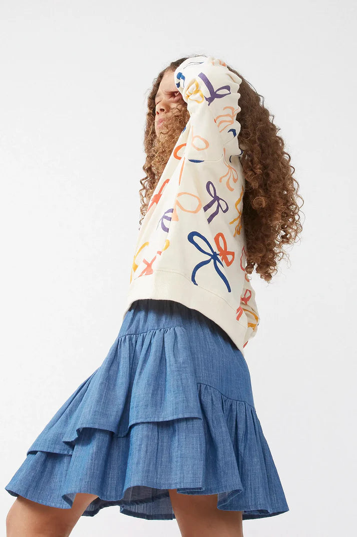 Sudadera unisex estampado de lazos - 42409