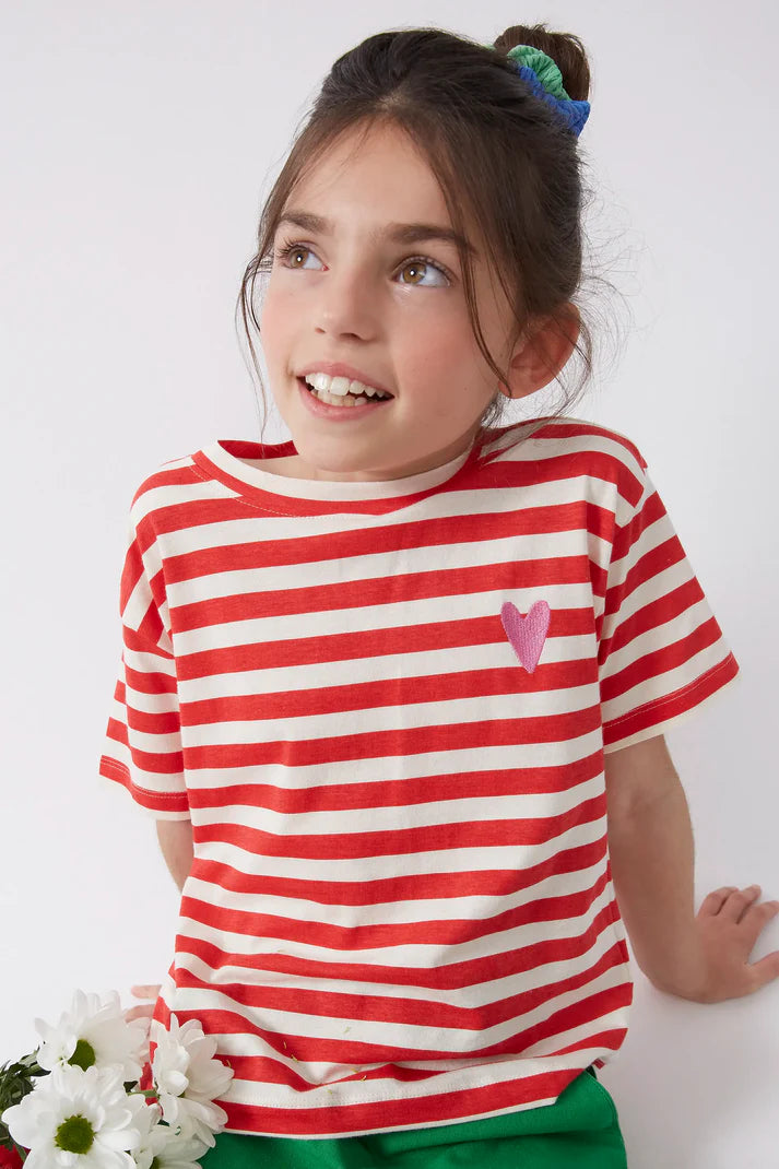 Camiseta unisex rayas rojas - 42411