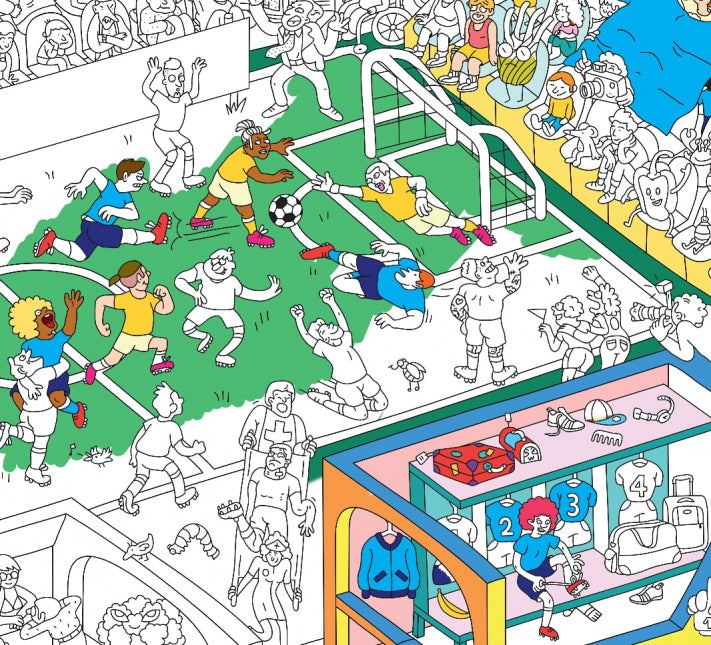 OMY - Giant Coloring Poster - Football 100x70