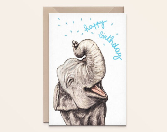Elephant Happy Birthday - kat-1550