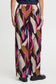 Pzkayla HW Pant Wide Leg High Waist - Fuchsia Purple Printed