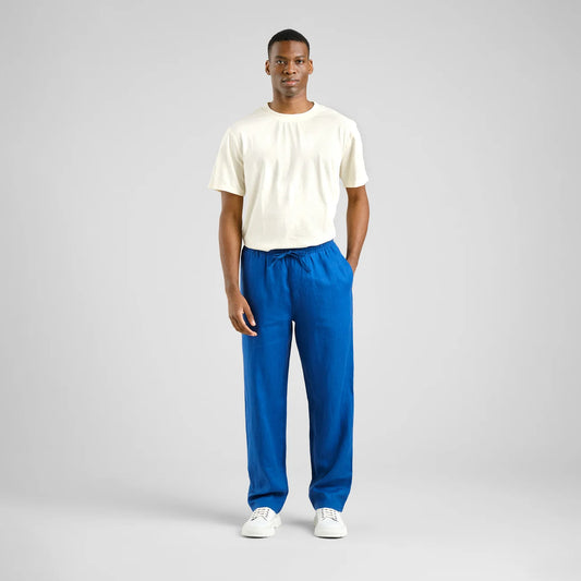 Pants - Vickleby Linen Limoges Blue