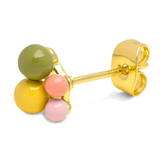 Bouquet Green Yellow - 1 Pcs - Gold Plated