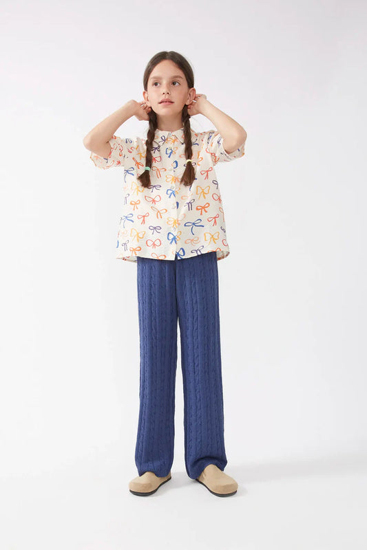 Camisa de niña estampado lazos - 11401