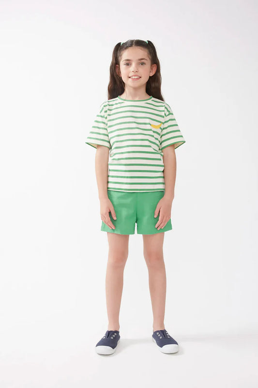 Camiseta unisex estampado rayas verdes - 42467