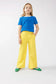 Pantalón de niña recto botones amarillo - 43408