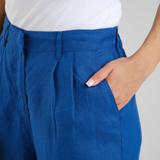 Women - Pants - Vickleby Linen Limoges Blue