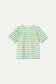 Camiseta unisex estampado rayas verdes - 42467