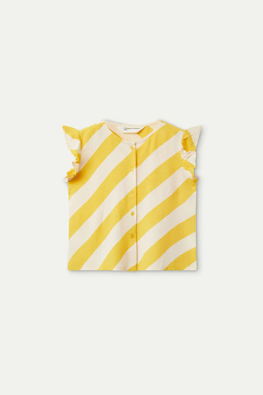 Top de niña estampado de rayas amarillas - 40404