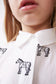 Camisa de niña cebras bordadas blanca - 41421