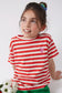Camiseta unisex rayas rojas - 42411