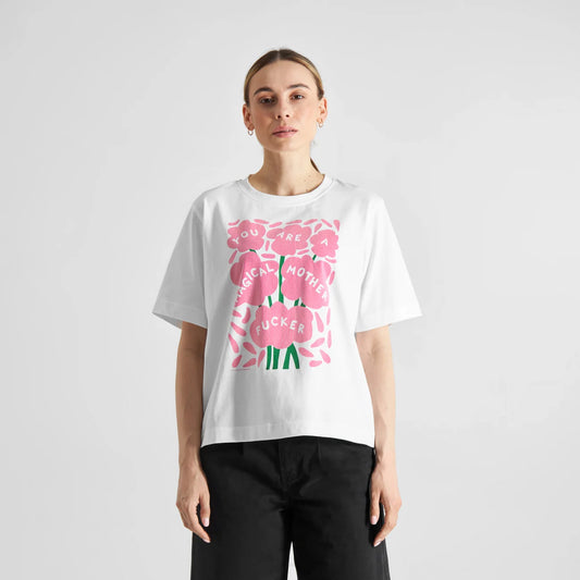 T-Shirt - Vadstena - Magical Flowers White