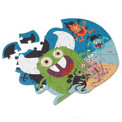 Compact Puzzel 33pcs: Contour Puzzel - MONSTER