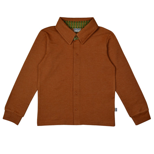 Boys Shirt Long Sleeves Punto Di Milano - Glazed Ginger