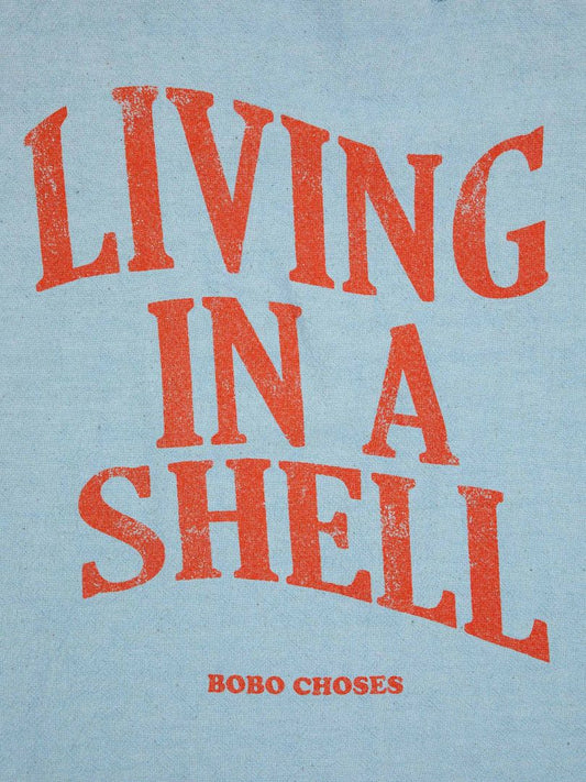 Living In A Shell - Blue Tote Bag